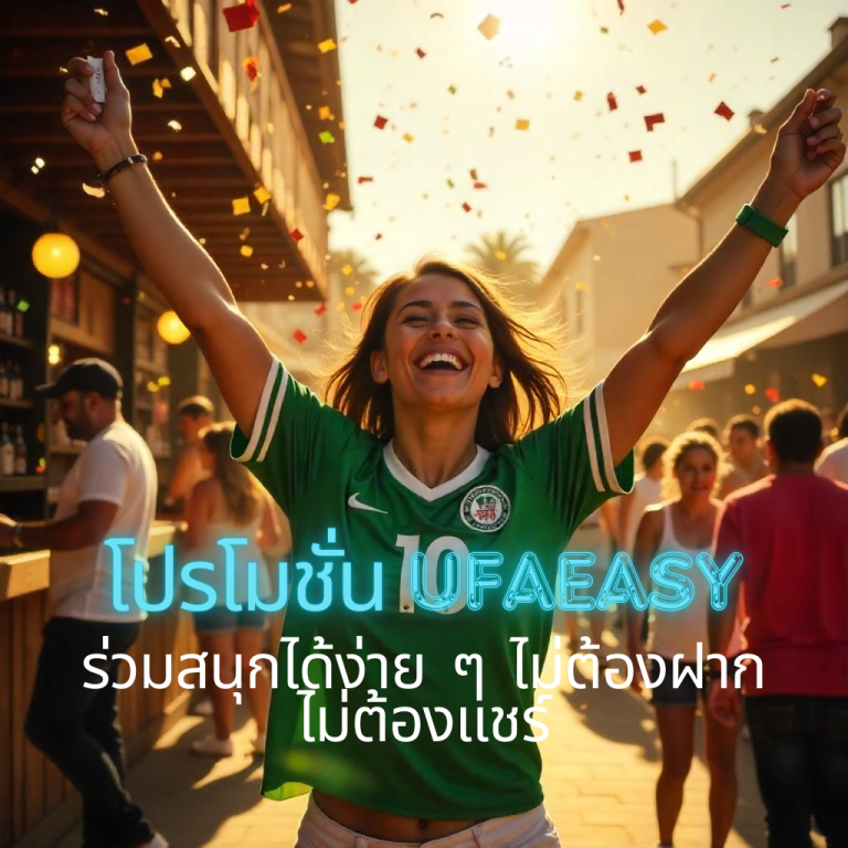 โปรโมชั่น UFAEASY ร่วมสนุกได้ง่าย ๆ ไม่ต้องฝาก ไม่ต้องแชร์